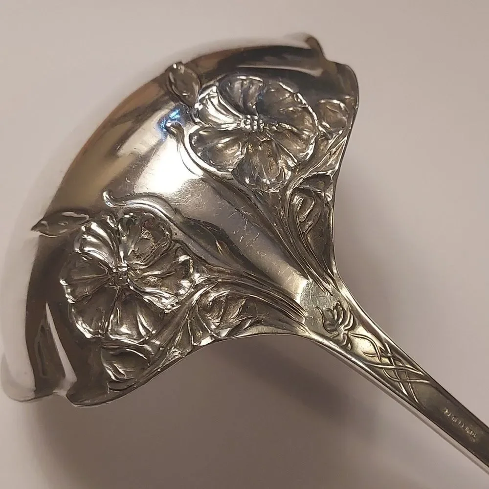 Wm. A Roger's Antique Soup Punch Silverplate Ladle Grenoble Pattern 10 inches